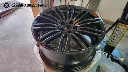[서산 휠도색] BMW 540I 19인치 블랙유광 크롬 휠도색 작업 후기 / 대전 유성구 복용동