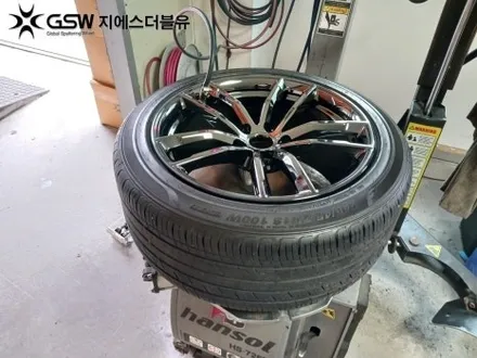 평택 휠도색 BMW 520D 18인치휠 블랙크롬 작업 후기 / 대전 유성구 복용동