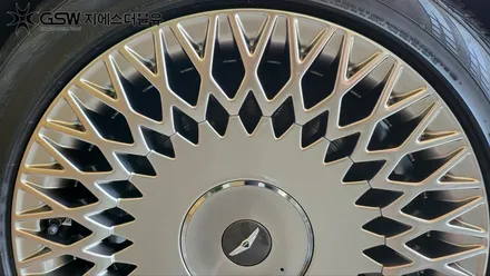 대전 휠수리 잘하는 업체! 제네시스 G90 19인치 순정 휠 도장면 떨어짐으로 인한 복원장착 작업 후기입니다. / 대전 유성구 복용동