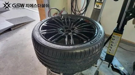 [서산 휠도색] BMW 540I 19인치 블랙유광 크롬 휠도색 작업 후기 / 대전 유성구 복용동