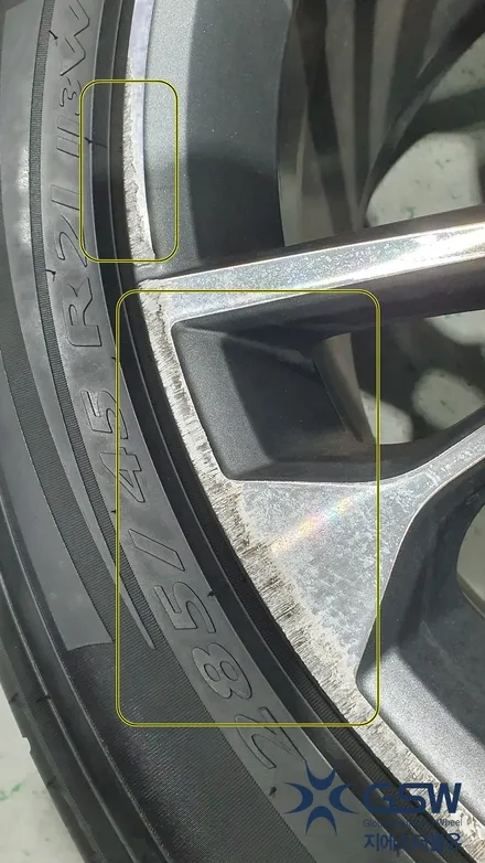 아우디 Q8 21인치 휠 상처로 인한 휠복원 및 블랙크롬 휠도 색 작업 후기 / 대전 유성구 복용동