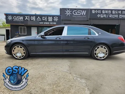 대전 벤츠 S클래스 20인치 마이바흐 떡판 크롬 휠 도색 작업 후기입니다! / 대전 유성구 복용동