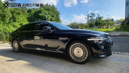대전 휠수리 잘하는 업체! 제네시스 G90 19인치 순정 휠 도장면 떨어짐으로 인한 복원장착 작업 후기입니다. / 대전 유성구 복용동