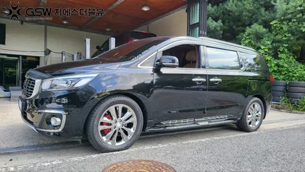 하남 휠도색 카니발 19인치 휠 도장면 떨어짐으로 인한 화이트 크롬 휠 도색장착 작업 후기 / 대전 유성구 복용동