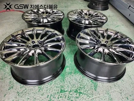 대전 휠도색 벤츠 S400 20인치휠 화이트 크롬 작업 후기 / 대전 유성구 복용동