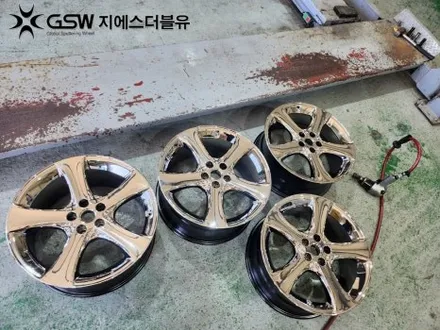 대전 아슬란 20인치휠 긁힘으로 인한 화이트 크롬 휠도색 작업 후기 / 대전 유성구 복용동