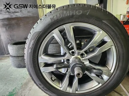 청주 휠복원 맥스크루즈 19인치휠 반광 스크래치 작업 후기 / 대전 유성구 복용동