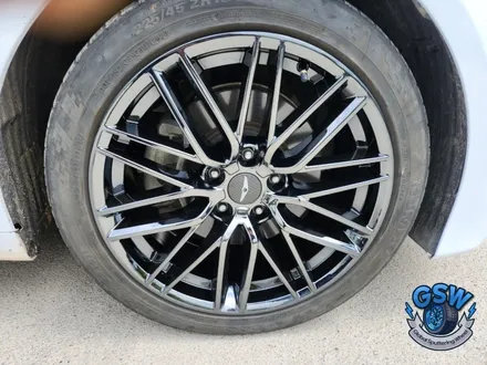 대전 제네시스 G70 18인치 순정 실버 휠 상처로 인한 휠복원 및 휠도색 블랙크롬 작업 후기 / 대전 유성구 복용동
