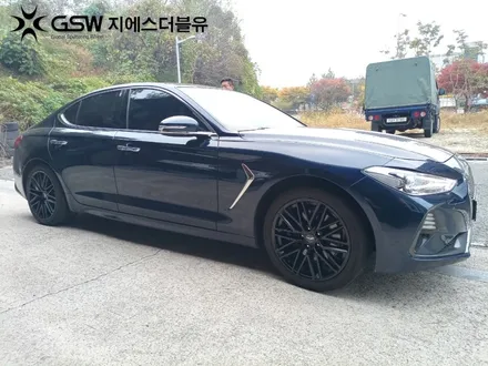 천안 휠도색 제네시스 G70 19MY 18인치휠 특별한 블랙반무광 도색 작업 방법! / 대전 유성구 복용동
