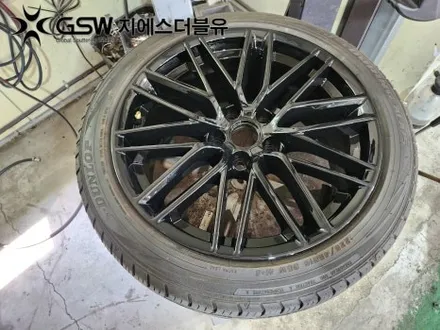 남양주 휠도색 제네시스 G70 18인치휠 블랙유광 크롬 휠도색 작업 후기 / 대전 유성구 복용동