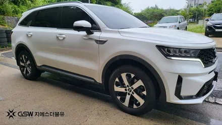 대전 쏘렌토MQ4 순정 18인치휠 연석으로 인한 다이아컷팅 휠 복원 작업 후기 / 대전 유성구 복용동