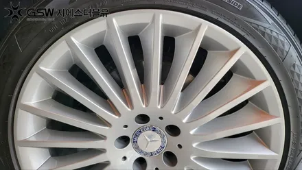 자동차 휠 복원 벤츠 S350 순정 19인치 휠 수리장착 작업 후기 / 대전 유성구 복용동