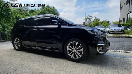 하남 휠도색 카니발 19인치 휠 도장면 떨어짐으로 인한 화이트 크롬 휠 도색장착 작업 후기 / 대전 유성구 복용동