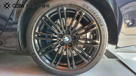 [서산 휠도색] BMW 540I 19인치 블랙유광 크롬 휠도색 작업 후기 / 대전 유성구 복용동