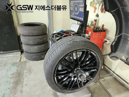 남양주 휠도색 제네시스 G70 18인치휠 블랙유광 크롬 휠도색 작업 후기 / 대전 유성구 복용동