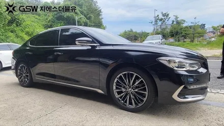 공주 휠도색 잘하는 곳! 그랜저 IG 19인치 휠 반광에서 블랙유광 크롬 휠도색 작업 후기입니다. / 대전 유성구 복용동