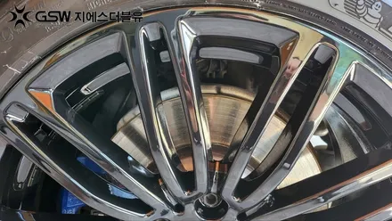 [서산 휠도색] BMW 540I 19인치 블랙유광 크롬 휠도색 작업 후기 / 대전 유성구 복용동