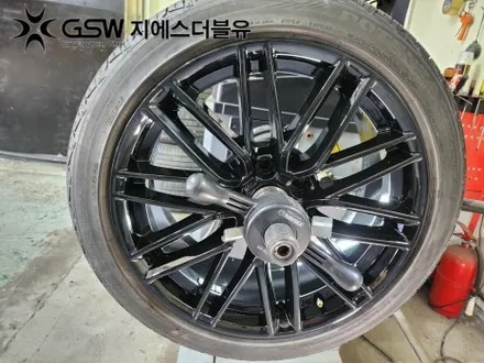 남양주 휠도색 제네시스 G70 18인치휠 블랙유광 크롬 휠도색 작업 후기 / 대전 유성구 복용동