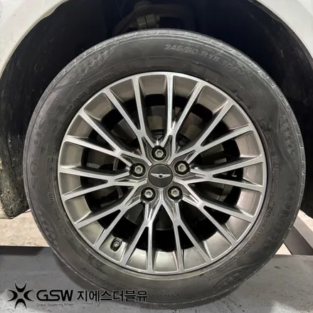 제네시스 G80 18인치휠 다이아컷팅 중고차휠복원 작업 후기 / 대전 유성구 복용동
