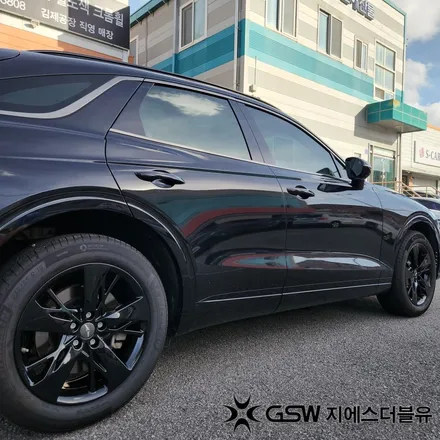 대구 휠도색 제네시스 GV70 19인치휠 블랙유광 작업 후기 / 대전 유성구 복용동