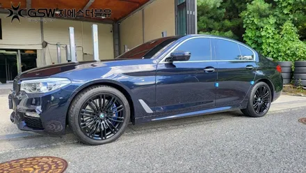 [서산 휠도색] BMW 540I 19인치 블랙유광 크롬 휠도색 작업 후기 / 대전 유성구 복용동