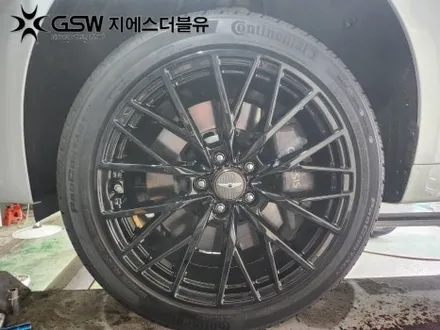 동탄 휠도색 제네시스 G80 19인치 휠 순정색상에서 블랙유광 크롬 도색 작업 후기입니다! / 대전 유성구 복용동