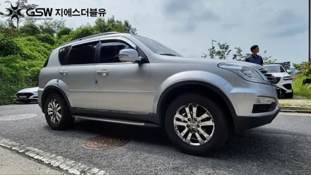 수원휠도색 렉스턴 18인치휠 화이트 크롬 작업 후기 / 대전 유성구 복용동