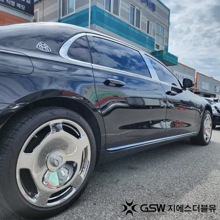 벤츠 S580 마이바흐 20인치 화이트 크롬 대전 휠도색 작업 후기 / 대전 유성구 복용동