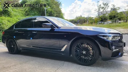 [서산 휠도색] BMW 540I 19인치 블랙유광 크롬 휠도색 작업 후기 / 대전 유성구 복용동