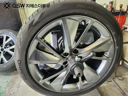 중고휠 제네시스 GV70 21인치휠 반광 스크래치 휠복원 작업 후기 / 대전 유성구 복용동