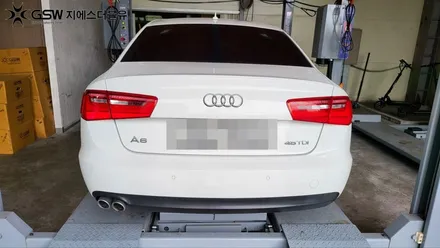 자동차휠도색 아우디 A6 18인치 화이트 크롬 작업 후기 / 대전 유성구 복용동