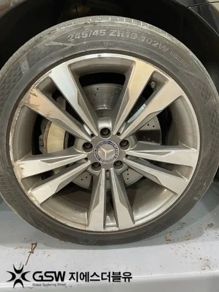 벤츠 S500 19인치휠 컷팅휠 부산 휠복원 / 대전 유성구 복용동