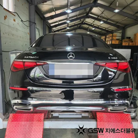 벤츠 S580 마이바흐 20인치 화이트 크롬 대전 휠도색 작업 후기 / 대전 유성구 복용동