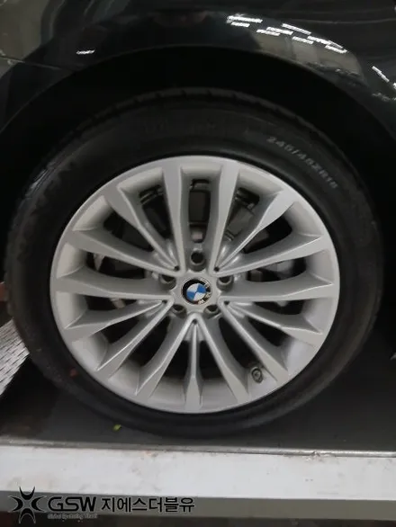부산 BMW 530i 휠복원 18인치 실버 휠 스크래치 수리 후기 / 대전 유성구 복용동