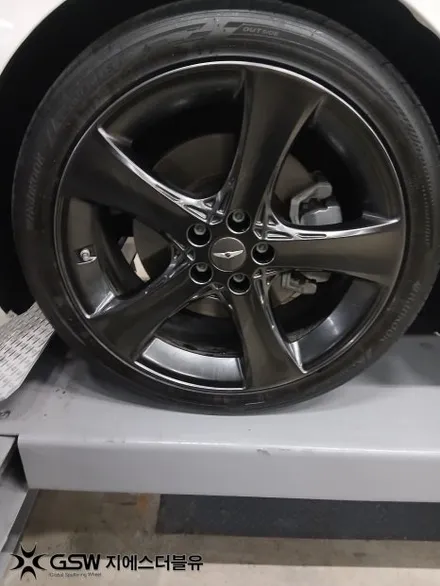 대전 제네시스 G80 20인치휠 반광 스퍼터링 휠복원 후기 림 스크래치 완벽 복원! GSW 대전점 / 대전 유성구 복용동