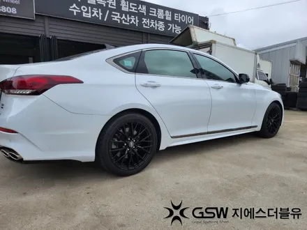 동탄 휠도색 제네시스 G80 19인치 휠 순정색상에서 블랙유광 크롬 도색 작업 후기입니다! / 대전 유성구 복용동