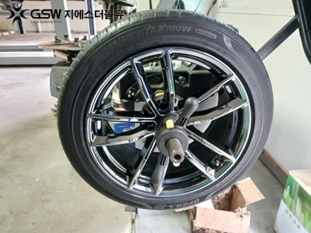 BMW 휠도색 520D 18인치휠 블랙크롬 대전 휠도색 / 대전 유성구 복용동