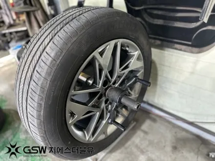 대구 휠복원 제네시스 GV70 19인치휠 반광 스크래치 작업 후기 / 대전 유성구 복용동