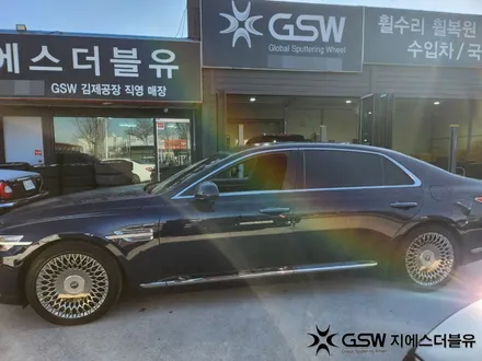 제네시스 G90 19인치휠 티탄 크롬 창원 휠도색 잘하는 업체! 지에스 더블유! / 대전 유성구 복용동