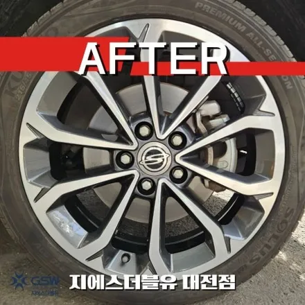 청주 티볼리 18인치휠 다이아컷팅 휠복원 작업 후기 / 대전 유성구 복용동