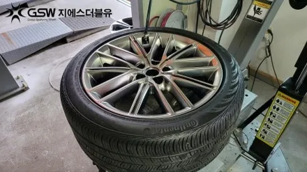 휠복원 기아 K9 19인치휠 반광 스크래치 작업 후기 / 대전 유성구 복용동