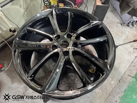자동차휠도색 벤틀리 컨티넨탈 GT 22인치휠 블랙크롬 작업 후기 / 대전 유성구 복용동