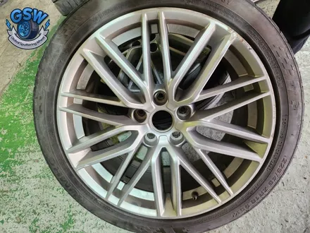 대전 제네시스 G70 18인치 순정 실버 휠 상처로 인한 휠복원 및 휠도색 블랙크롬 작업 후기 / 대전 유성구 복용동