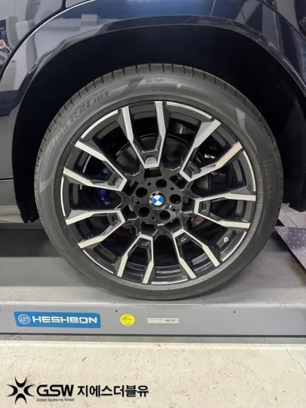 판교 BMW 휠도색 잘하는 곳! X6 21인치 블랙유광 도색 작업 / 대전 유성구 복용동