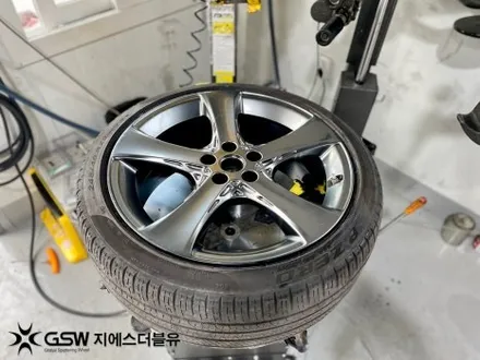 제네시스 휠도색 G80 20인치휠 블랙유광에서 순정색상으로 청주 휠도색 작업 후기 / 대전 유성구 복용동