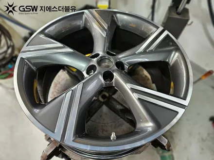 대전 휠수리 제네시스 GV80 페이스리프트 22인치휠 다이아컷팅 수리 작업 후기 / 대전 유성구 복용동