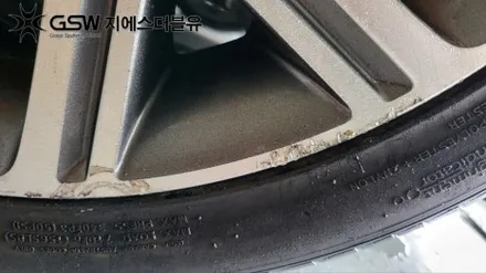 대전 스팅어 휠복원 19인치 휠 상처로 인한 다이아컷팅 휠복원 작업 / 대전 유성구 복용동
