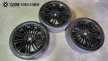 [서산 휠도색] BMW 540I 19인치 블랙유광 크롬 휠도색 작업 후기 / 대전 유성구 복용동