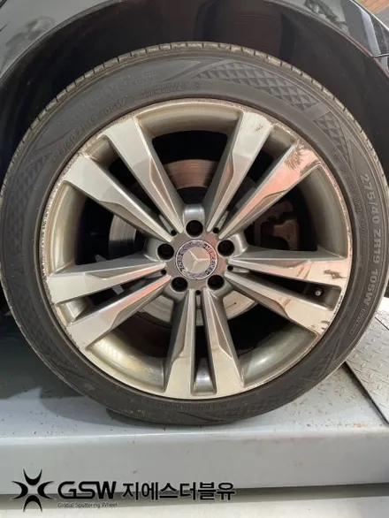 벤츠 S500 19인치휠 컷팅휠 부산 휠복원 / 대전 유성구 복용동