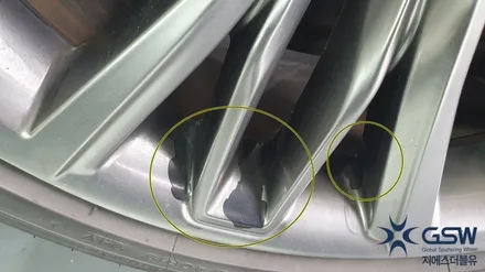 순천휠복원 현대 그랜저 ig 19인치 휠 표면에 도장면이 벗겨지는 현상 휠복원 후기입니다 / 대전 유성구 복용동